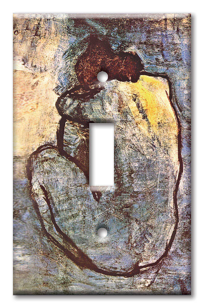 Art Plates - Decorative OVERSIZED Switch Plates & Outlet Covers - Picasso: Blue Nude