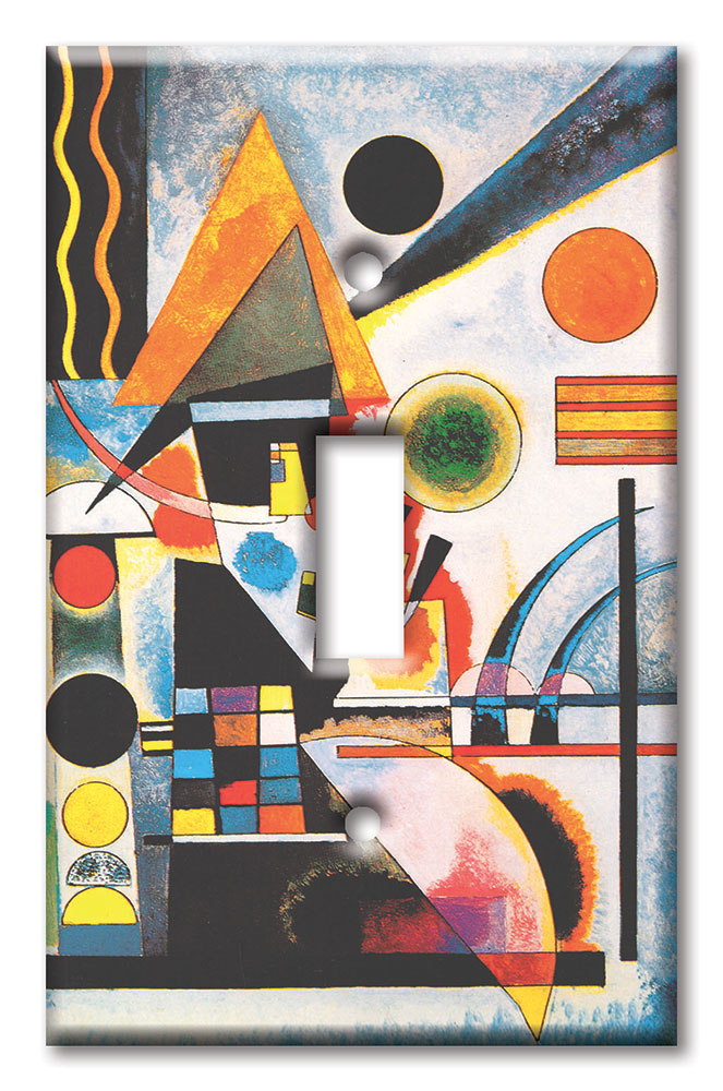 Art Plates - Decorative OVERSIZED Wall Plate - Outlet Cover - Kandinsky: Balancement
