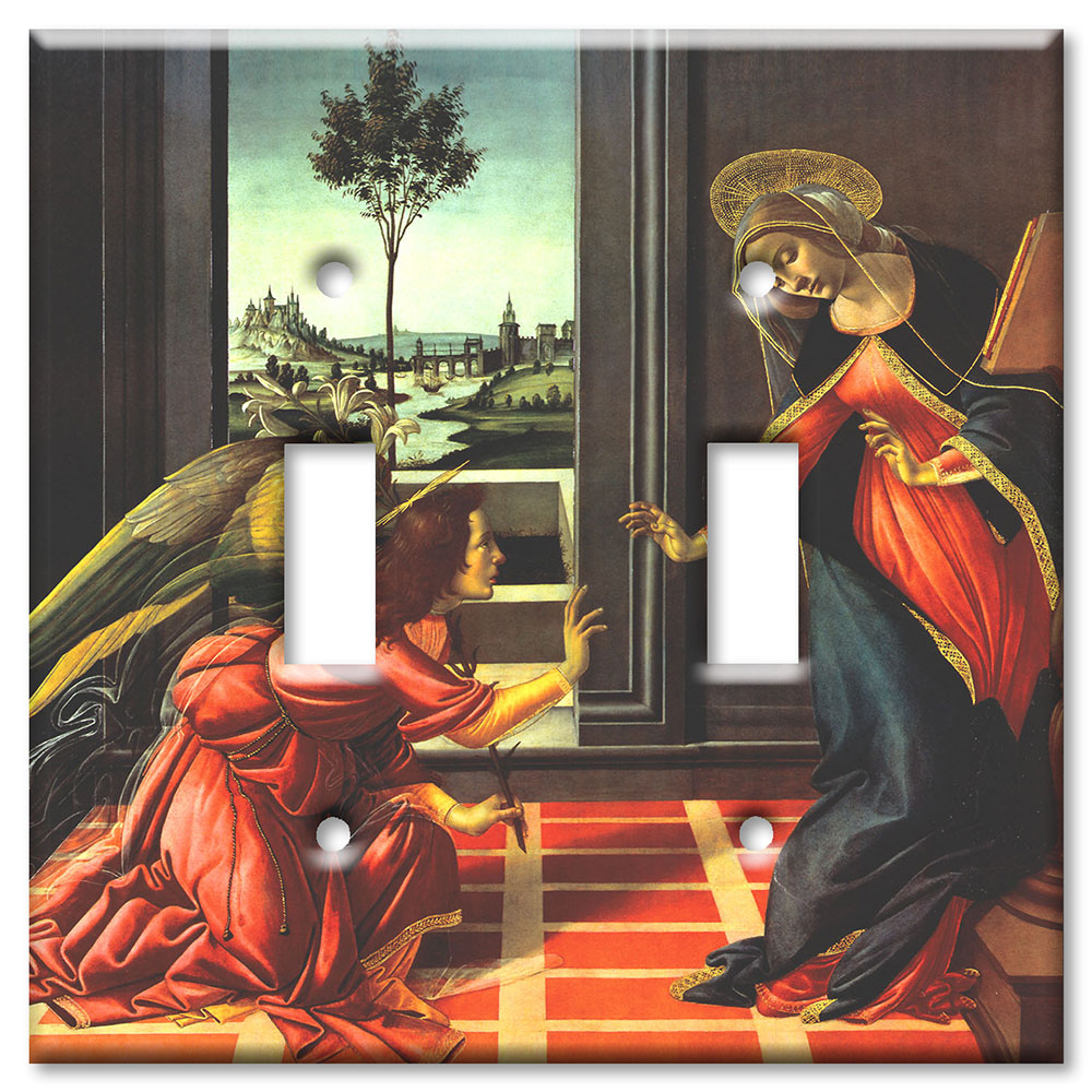 Art Plates - Decorative OVERSIZED Wall Plates & Outlet Covers - Botticelli: Annunciation