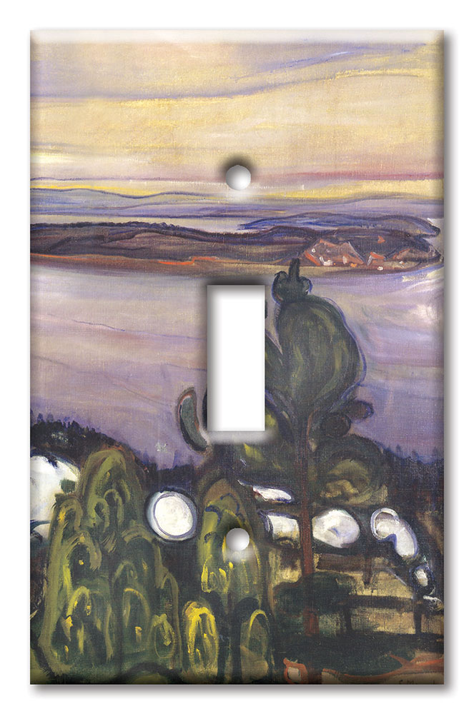 Art Plates - Decorative OVERSIZED Switch Plates & Outlet Covers - Munch: Train Smoke