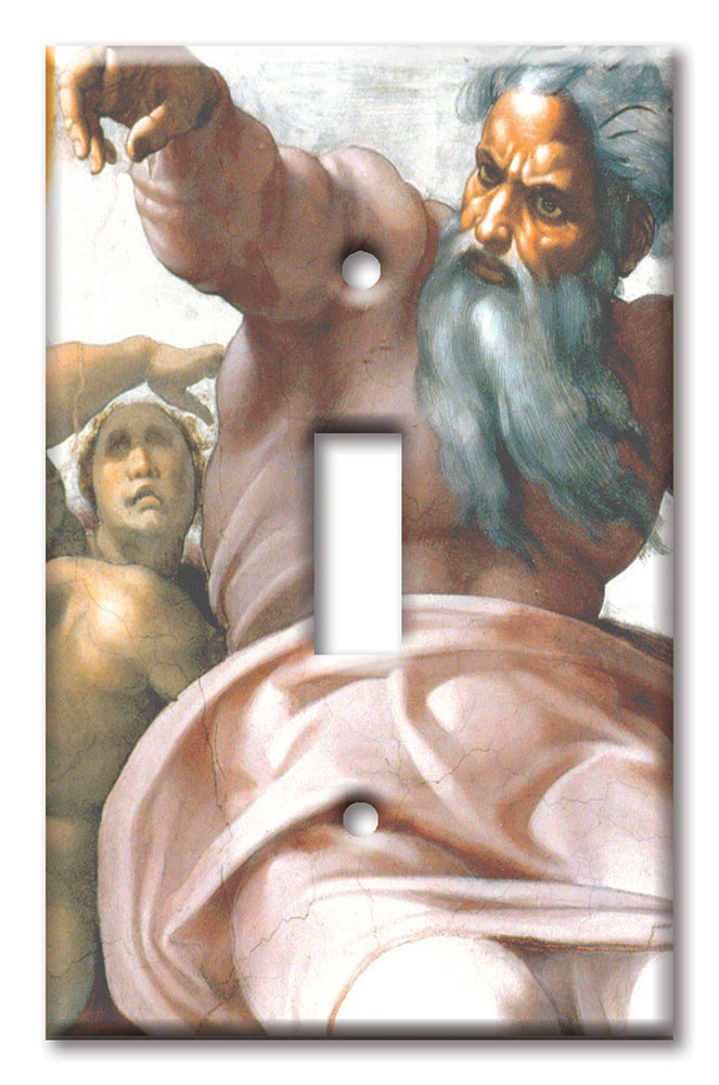 Art Plates - Decorative OVERSIZED Switch Plates & Outlet Covers - Michelangelo: Sistine Chapel