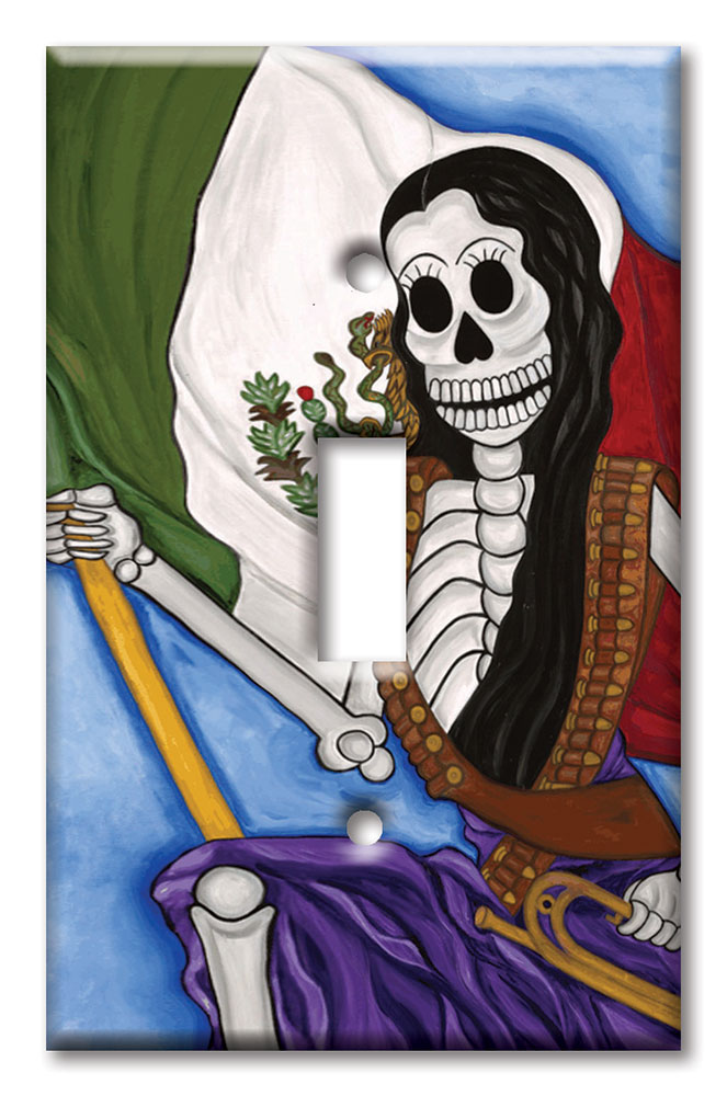 Art Plates - Decorative OVERSIZED Switch Plates & Outlet Covers - Patria O Muerte