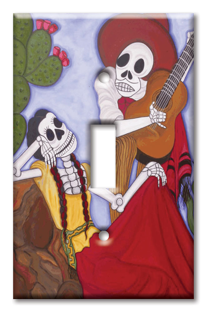 Art Plates - Decorative OVERSIZED Switch Plate - Outlet Cover - Serenata de los Muertos