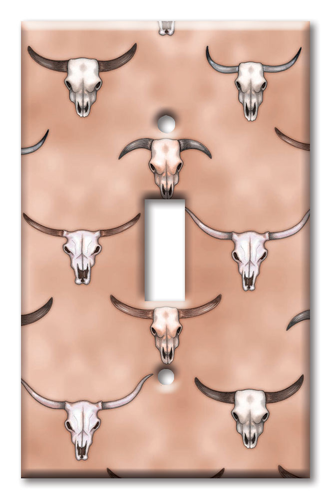 Art Plates - Decorative OVERSIZED Switch Plates & Outlet Covers - Longhorns - Image by Dan Morris