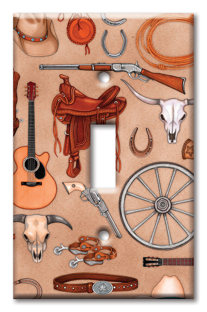 Art Plates - Decorative OVERSIZED Switch Plate - Outlet Cover - Western - Image by Dan Morris
