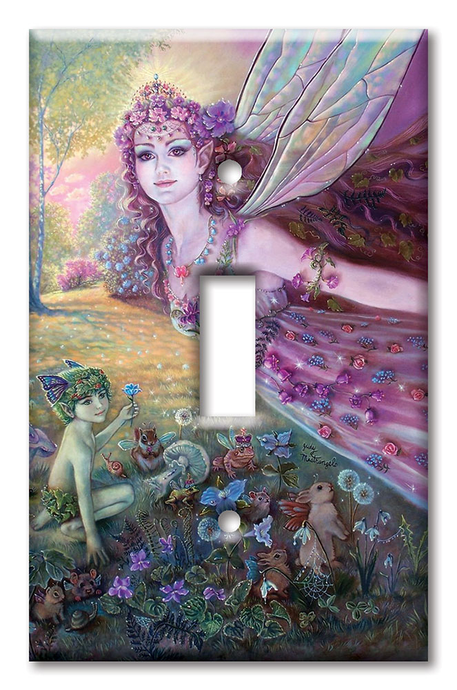 Art Plates - Decorative OVERSIZED Switch Plate - Outlet Cover - Titania's Flight