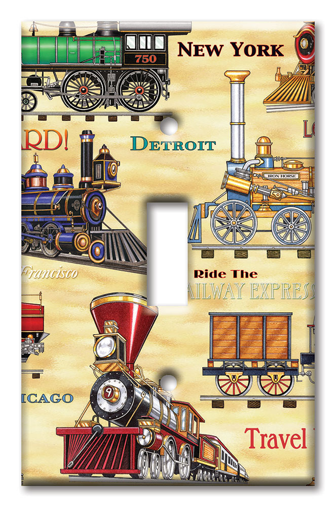 Art Plates - Decorative OVERSIZED Switch Plate - Outlet Cover - Travel by Rail - Image by Dan Morris