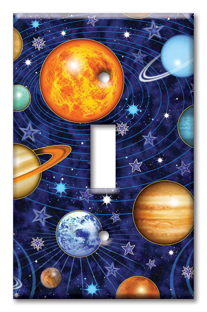 Art Plates - Decorative OVERSIZED Switch Plate - Outlet Cover - Solar System - Image by Dan Morris