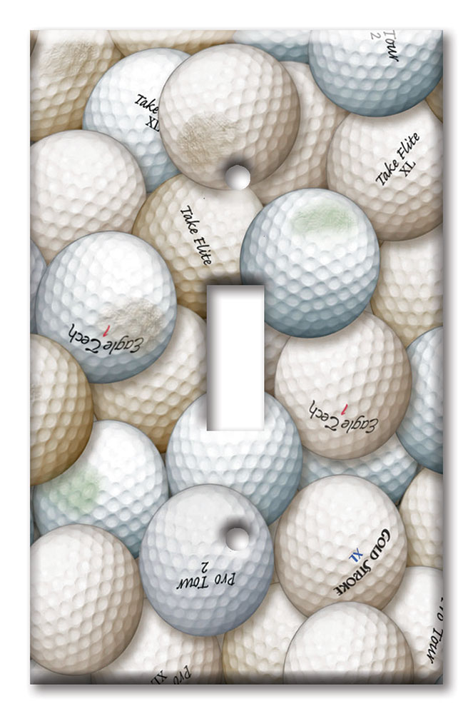 Art Plates - Decorative OVERSIZED Wall Plate - Outlet Cover - Golf Balls - Image by Dan Morris