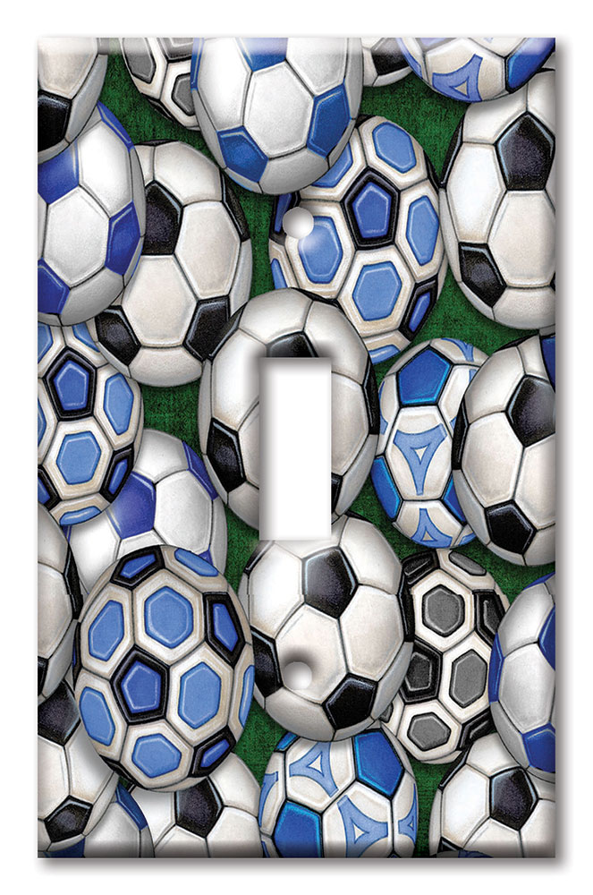 Art Plates - Decorative OVERSIZED Wall Plate - Outlet Cover - International Soccer Balls - Image by Dan Morris