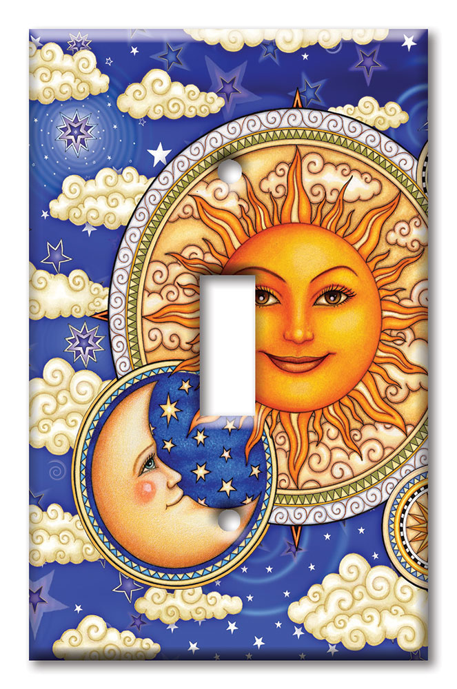 Art Plates - Decorative OVERSIZED Switch Plate - Outlet Cover - Sun and Clouds - Image by Dan Morris