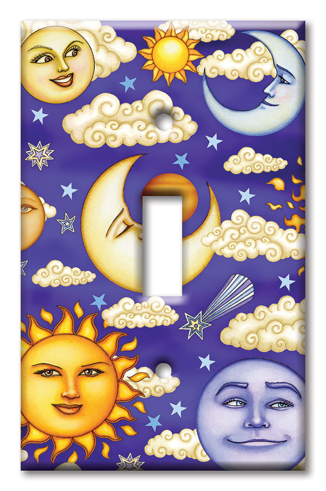 Art Plates - Decorative OVERSIZED Switch Plate - Outlet Cover - Suns - Image by Dan Morris