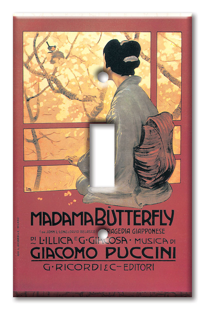 Art Plates - Decorative OVERSIZED Switch Plates & Outlet Covers - Madama Butterfly