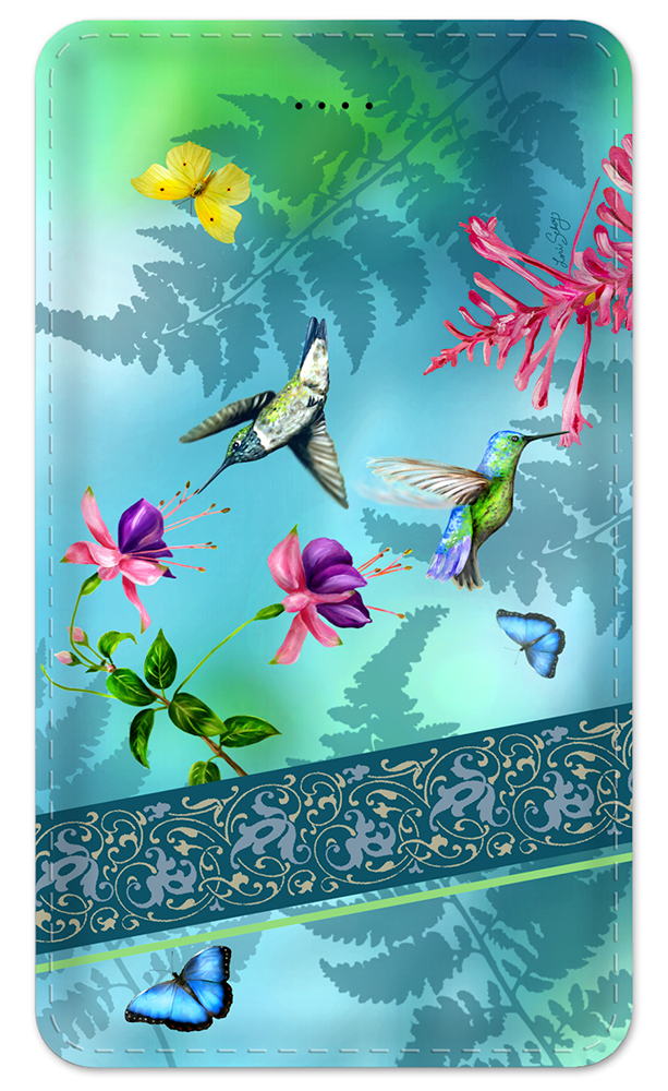 Hummingbirds and Flowers - #726