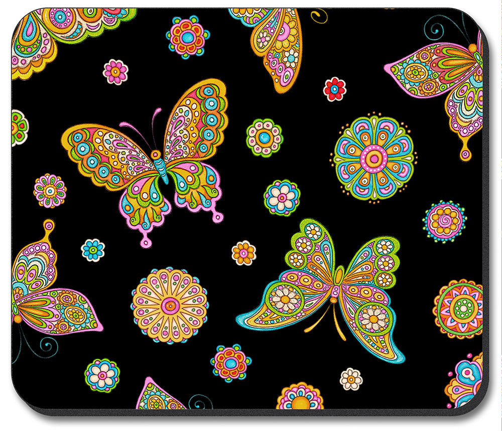 Paisley Butterflies (black) - Image by Dan Morris - #7603