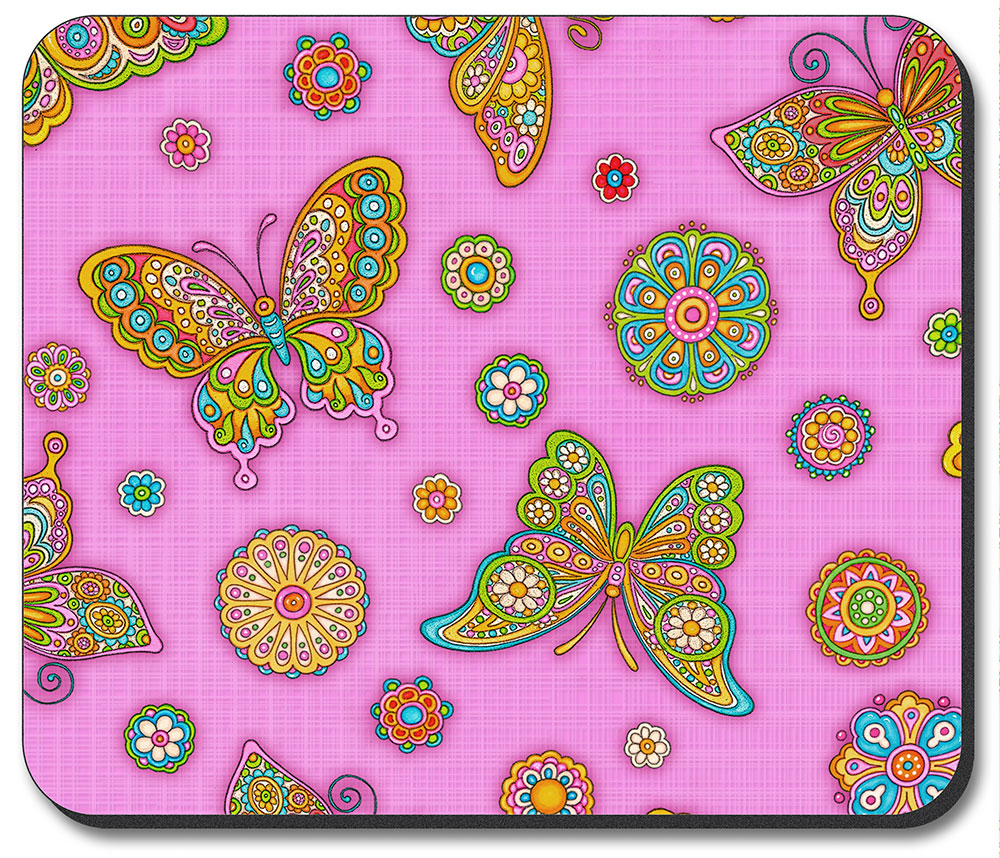 Paisley Butterflies (pink) - Image by Dan Morris - #7604