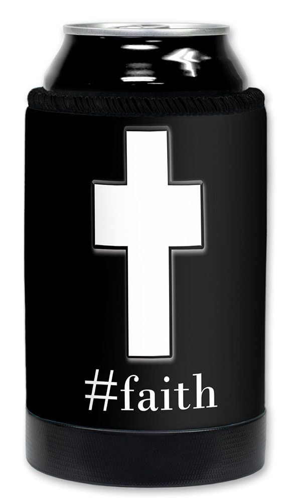 Mugzie Deluxe Can Cooler - Premium Neoprene Wetsuit Material Beverage Can or Bottle Insulator for 16 OZ and 12 OZ Soda Energy Drink Beer Cans - #Faith