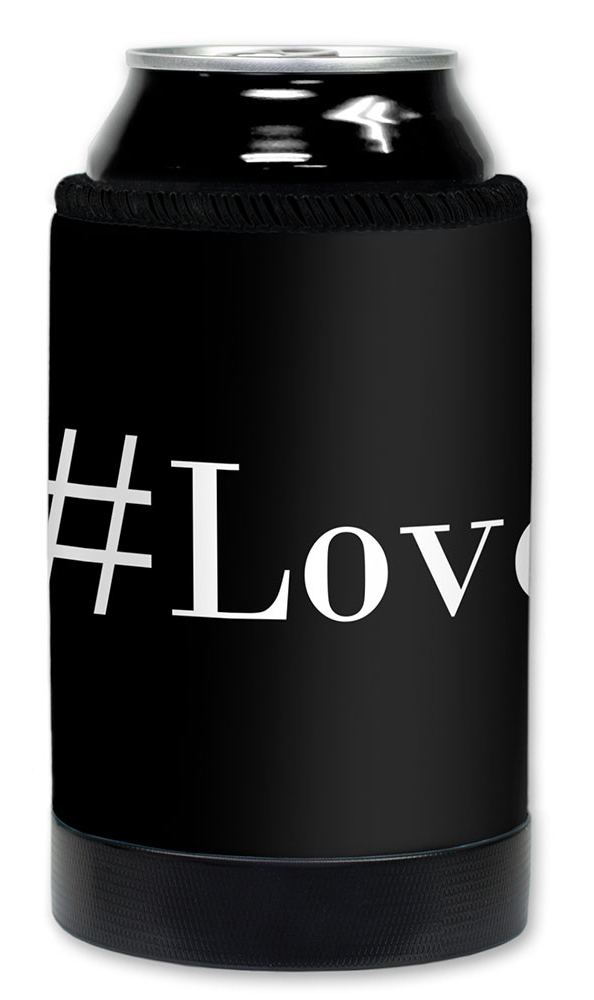 Mugzie Deluxe Can Cooler - Premium Neoprene Wetsuit Material Beverage Can or Bottle Insulator for 16 OZ and 12 OZ Soda Energy Drink Beer Cans - #Love