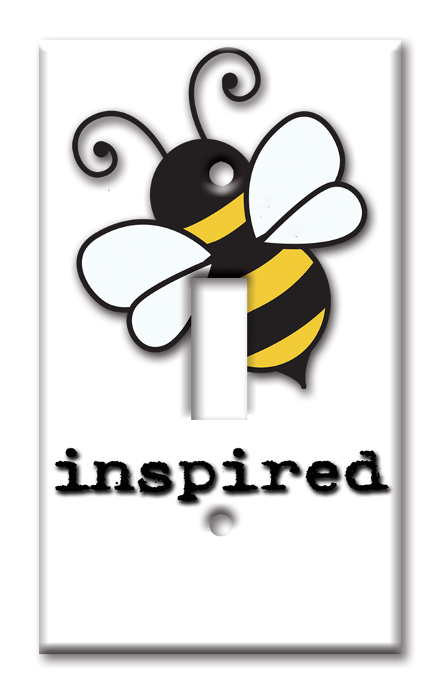 Art Plates - Decorative OVERSIZED Wall Plates & Outlet Covers - Bee Inspired