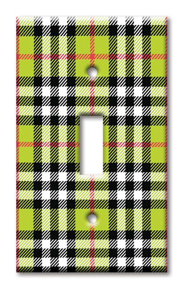 Art Plates - Decorative OVERSIZED Switch Plates & Outlet Covers - Plaid