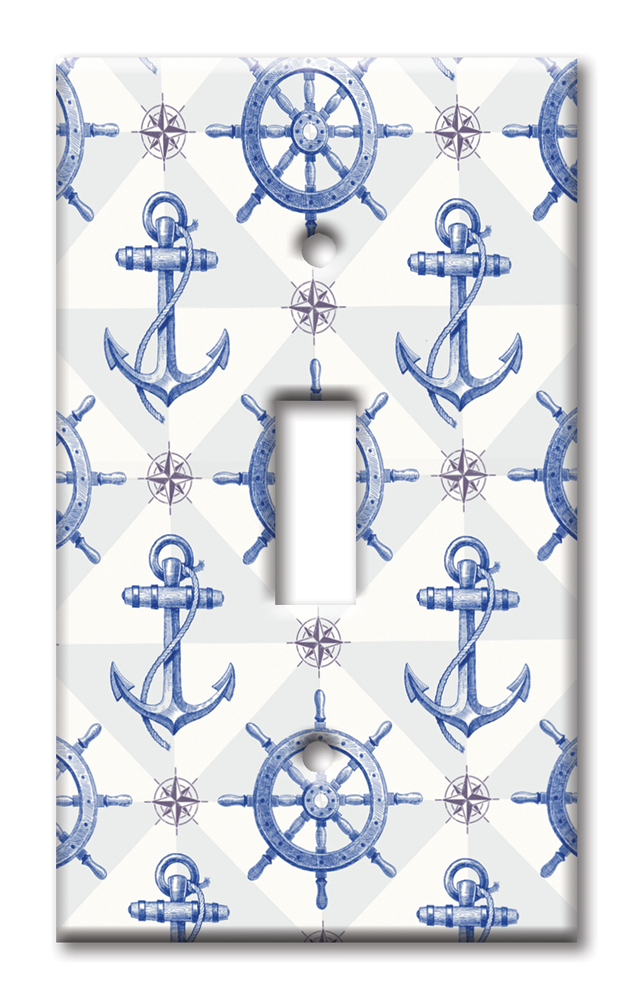 Art Plates - Decorative OVERSIZED Switch Plates & Outlet Covers - Nautical