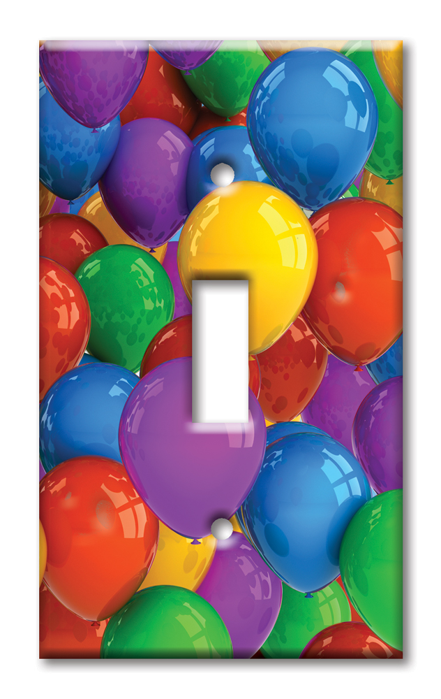 Art Plates - Decorative OVERSIZED Switch Plates & Outlet Covers - Party Balloons