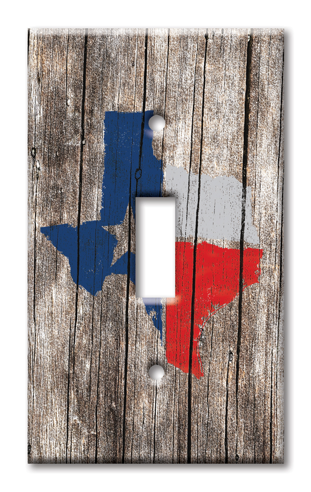 Art Plates - Decorative OVERSIZED Switch Plate - Outlet Cover - Texas Map