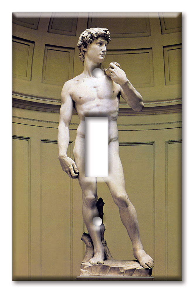 Art Plates - Decorative OVERSIZED Switch Plates & Outlet Covers - Michelangelo: David