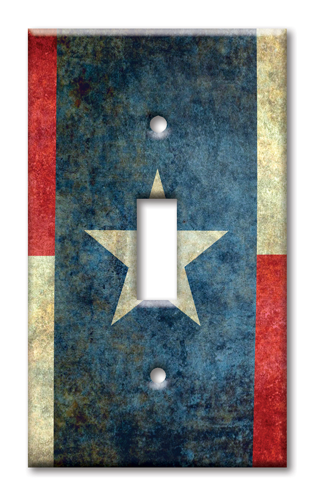 Art Plates - Decorative OVERSIZED Switch Plate - Outlet Cover - Texas Flag