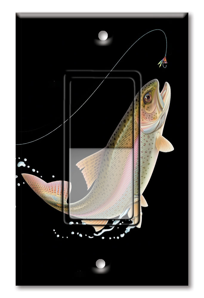 Leaping Fish (black) - #844