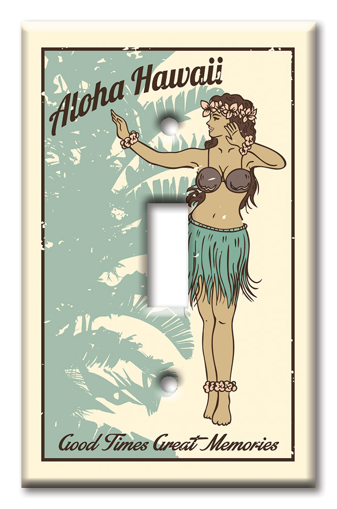 Art Plates - Decorative OVERSIZED Wall Plates & Outlet Covers - Aloha Hawaii
