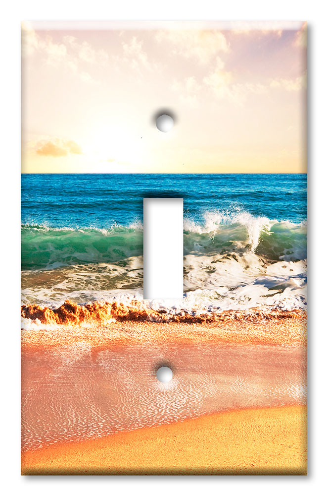 Art Plates - Decorative OVERSIZED Wall Plates & Outlet Covers - Beach