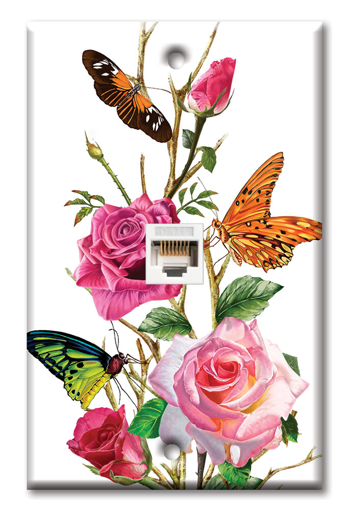 Butterflies on Roses - #8518