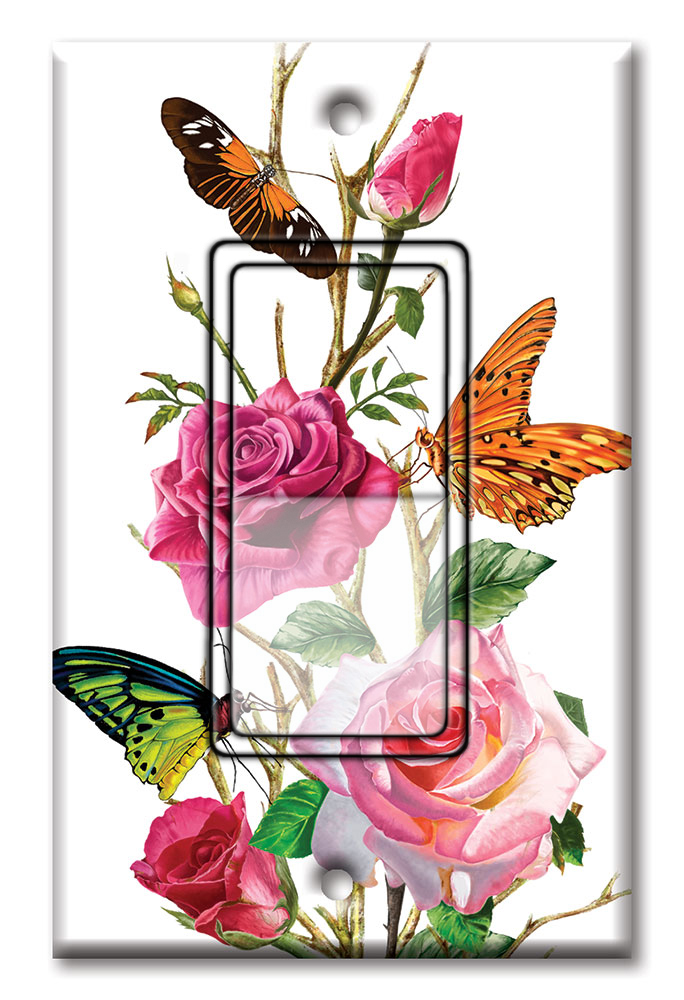 Butterflies on Roses - #8518