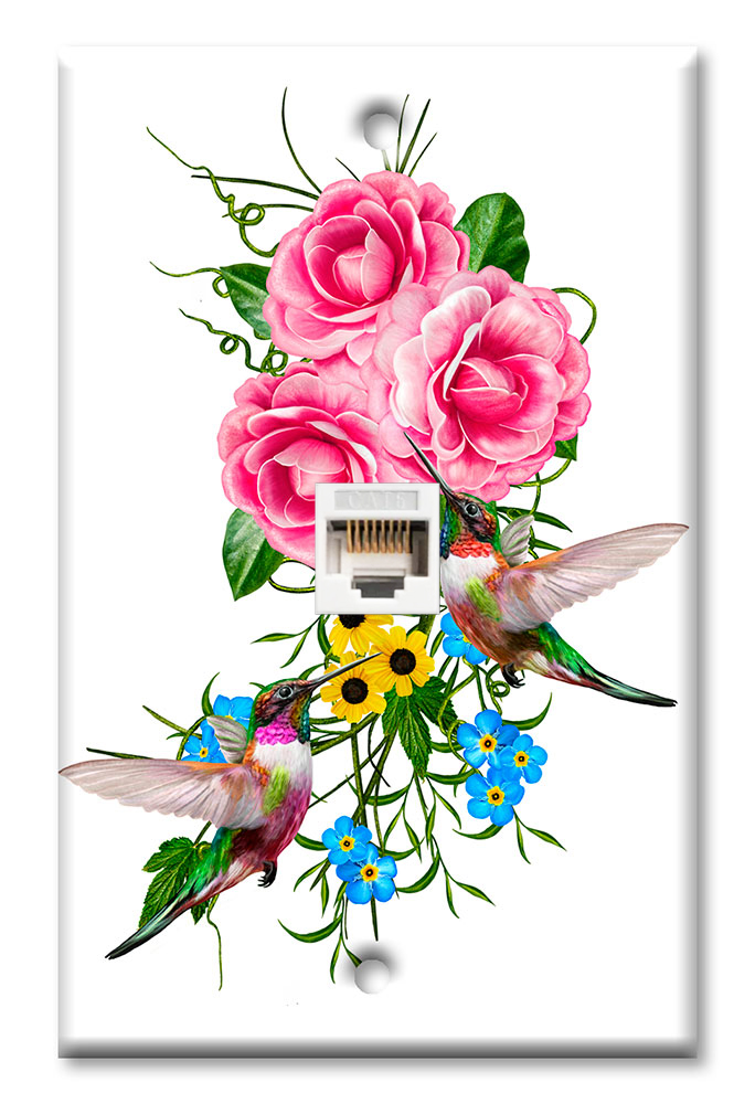 Hummingbirds In Flowers - #8522