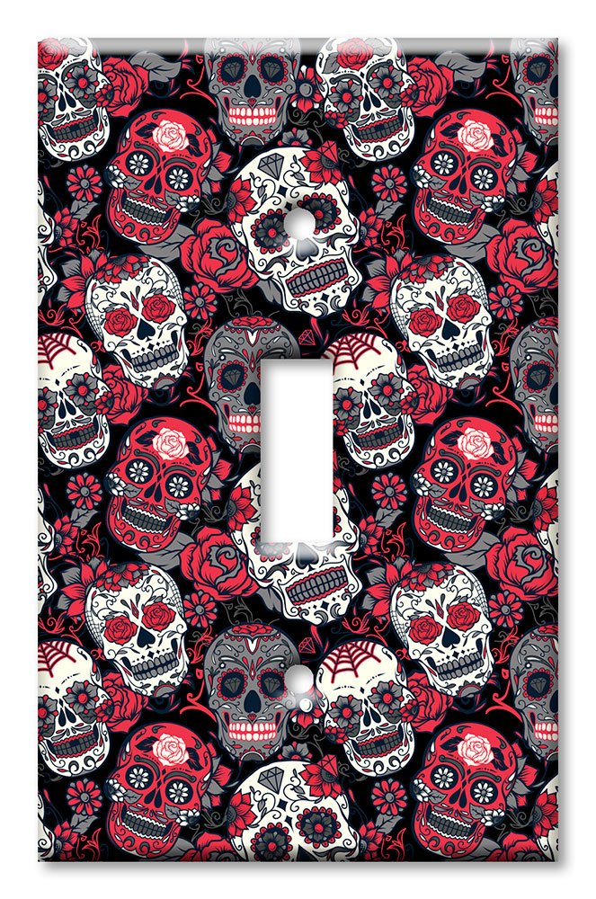 Art Plates - Decorative OVERSIZED Switch Plates & Outlet Covers - New Day of the Dead