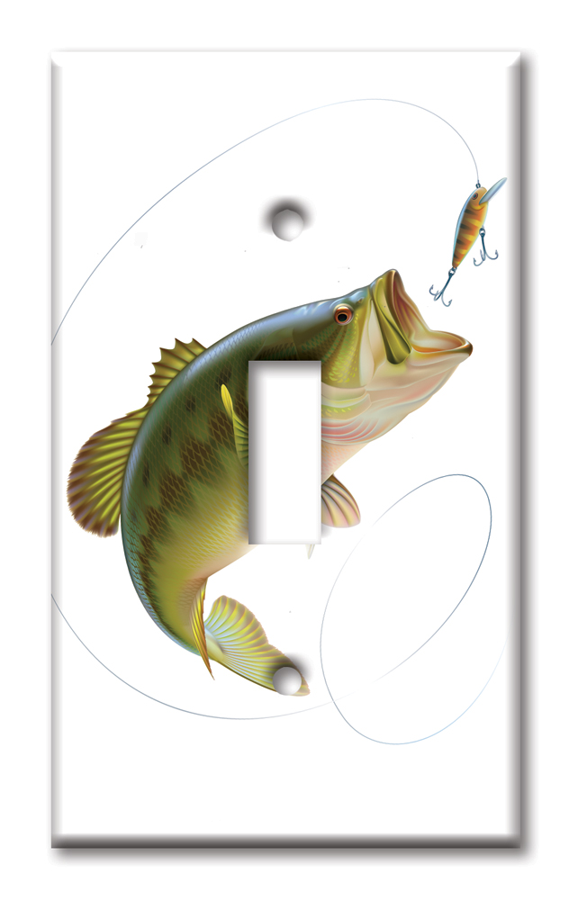 Art Plates - Decorative OVERSIZED Wall Plates & Outlet Covers - Bass