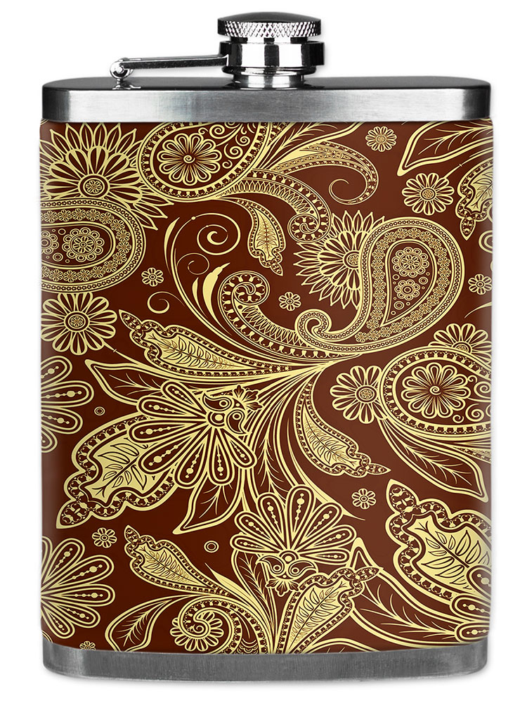 Yellow & Brown Paisley - #858