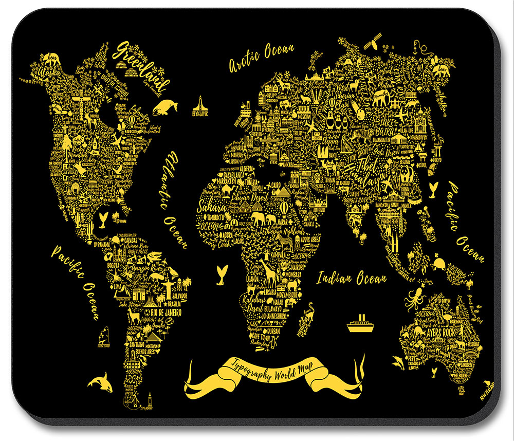 Typography World Map - #8580
