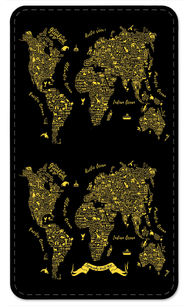Typography World Map - #8580