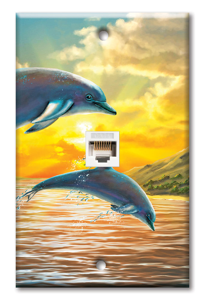 Dolphins At Sunset - #8596