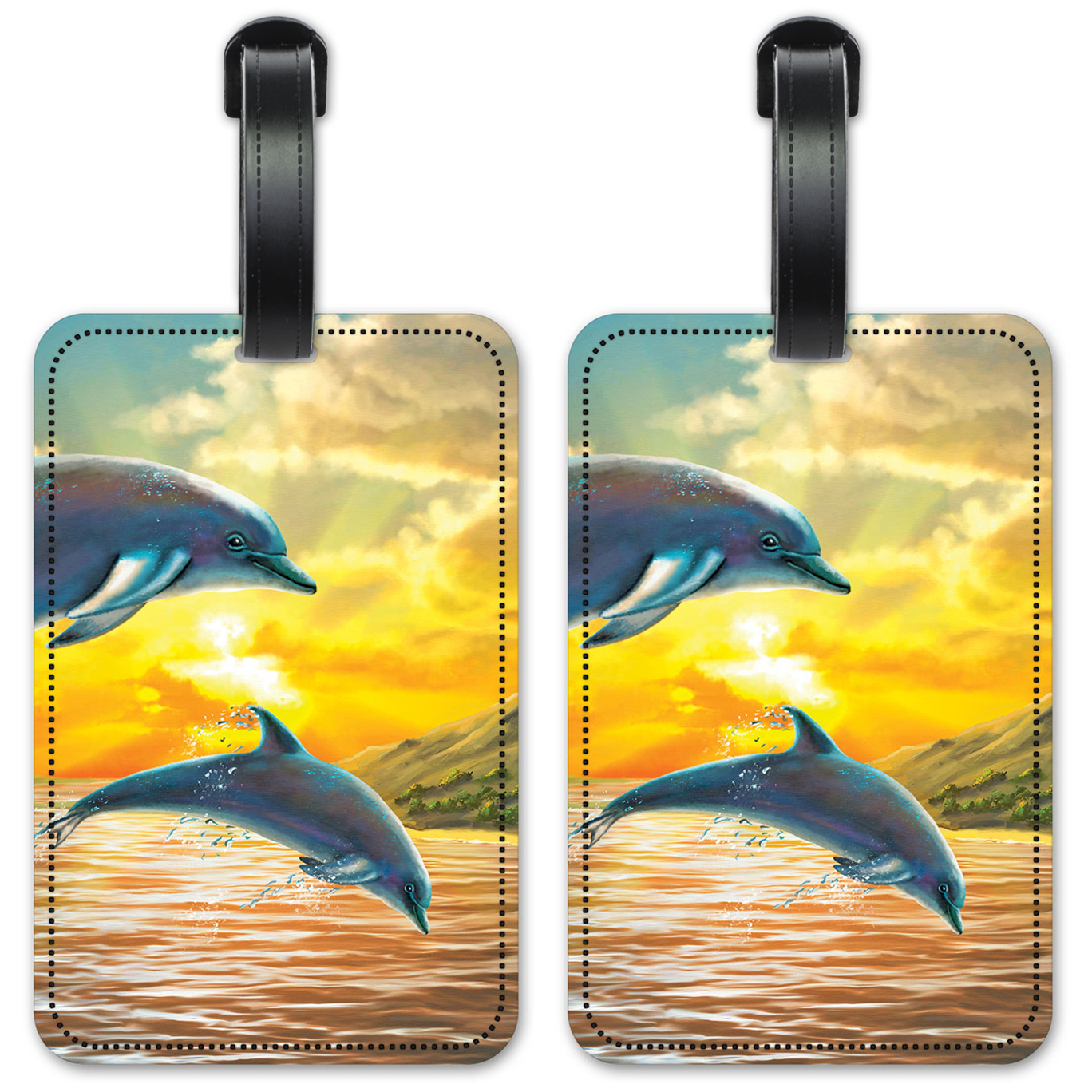 Dolphins At Sunset - #8596
