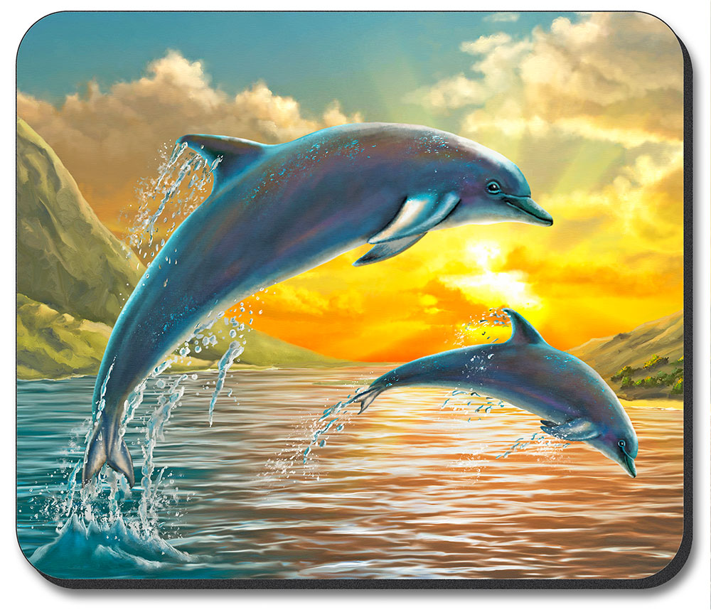 Dolphins At Sunset - #8596
