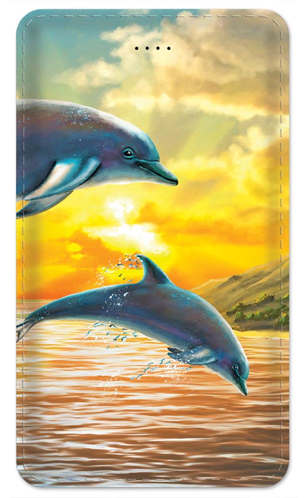 Dolphins At Sunset - #8596