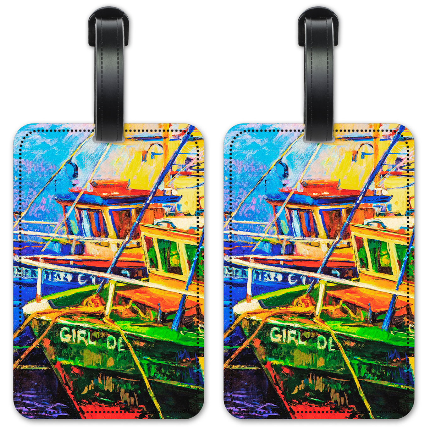 Fishing Boats Tied Up - #8598