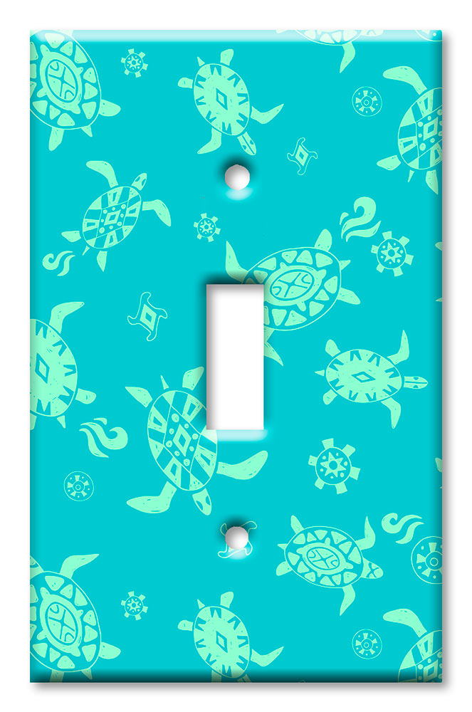 Art Plates - Decorative OVERSIZED Switch Plate - Outlet Cover - Sea Turtles
