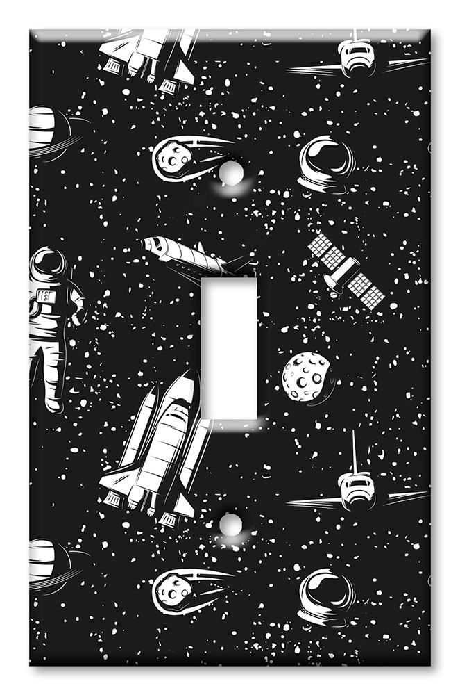 Art Plates - Decorative OVERSIZED Switch Plates & Outlet Covers - Outer Space III