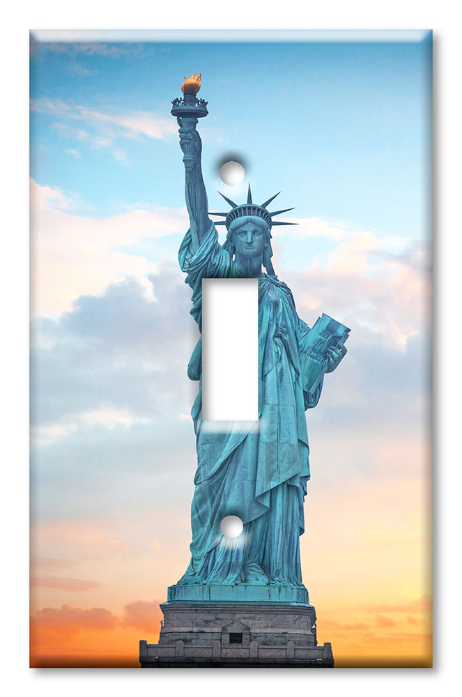Art Plates - Decorative OVERSIZED Switch Plate - Outlet Cover - Statue Of Liberty