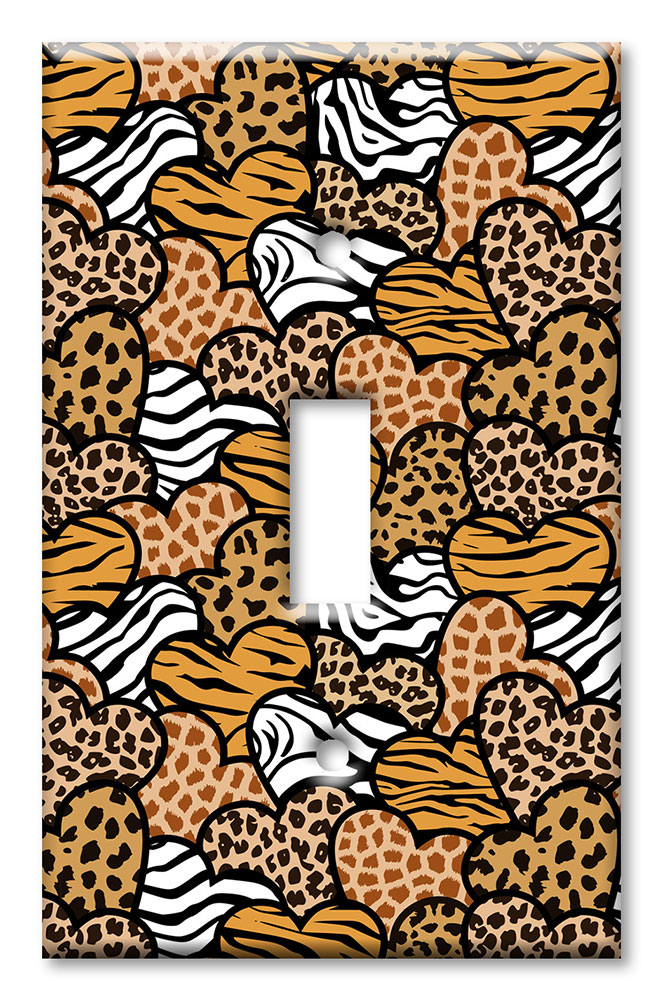 Art Plates - Decorative OVERSIZED Wall Plate - Outlet Cover - Jungle Love