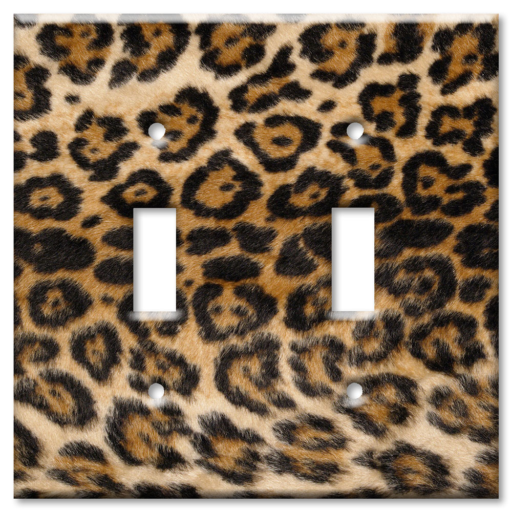 Art Plates - Decorative OVERSIZED Switch Plate - Outlet Cover - Spotted Leopard